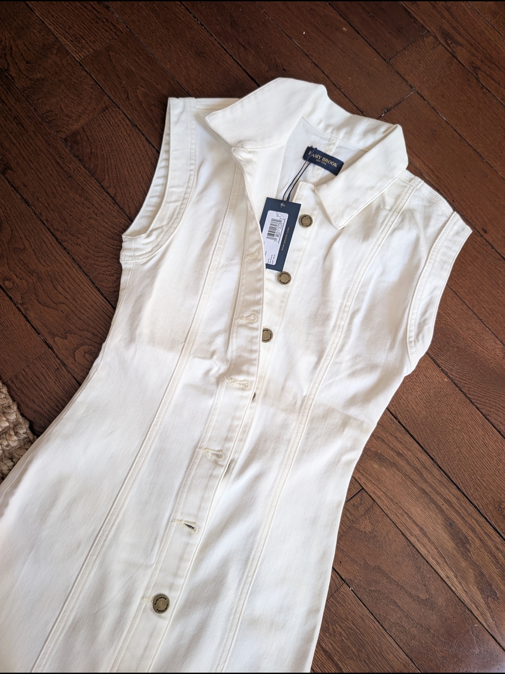 RAMY BROOK Lolita Dress Size 25 (XXS/XS) White Sleeveless Button-Front Dress